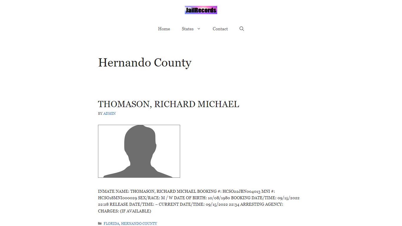 Hernando County Arrest Records